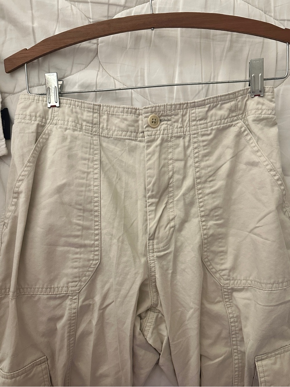 Abercrombie & Fitch Cream Utility Pants